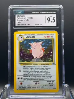 CGC 9.5 MINT+ ✨ - Clefable 01/64 - 1999 Pokemon Jungle Holo - Image 1