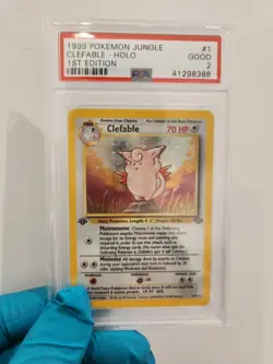 1999 Pokemon Jungle 1st Edition Clefable Holo #1 PSA 2 - Image 1