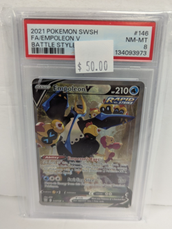 2021 Pokemon SWSH#146 FA/Empoleon V Battle Styles PSA 8 - Image 3