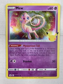 Mew 011/025 Pokemon Celebrations Holo Rare NM - Image 1