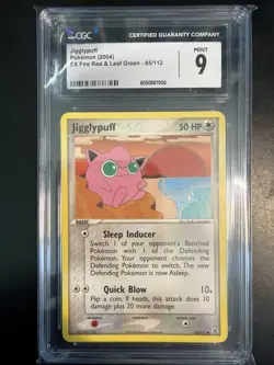 Jigglypuff (CGC Graded Mint 9) Fire Red & Leaf Green 65/112 Pokemon Card (2004) - Image 1
