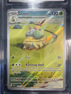 2024 POKEMON TEMPORAL FORCES GROTLE ILLUSTRATION RARE 164/162 CGC 10 GEM MINT - Image 2