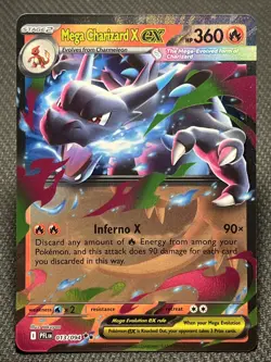 Pokemon TCG Mega Charizard X Ex 013/094 Phantasmal Flames Double Rare NM - Image 1