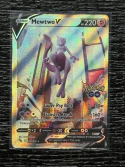 Mewtwo V (Alternate Full Art) 072/078 Pokemon GO Holo - Image 1