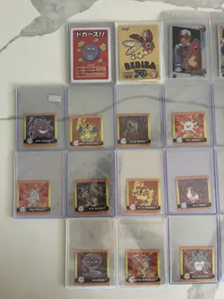 Artbox Series Pokemon Stickers Vintage Lot Charizard Gengar Meiji Carddass PSA - Image 2