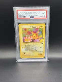 Birthday Pikachu #24 | Pokemon TCG - 2021 Celebrations | PSA 9 MINT - Image 3