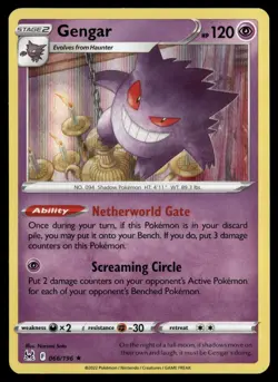 Gengar SWSH11: Lost Origin 066/196 Pokemon TCG - Image 1