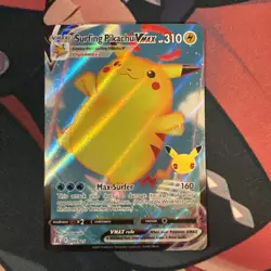 Pokemon Surfing Pikachu VMAX Ultra Rare Holo 009/025 Celebrations - Image 1