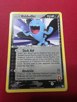 Pokemon TCG - ROCKET'S WOBBUFFET - 47/109 - RARE - TEAM ROCKET RETURNS 2004 - LP - Image 1