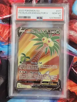 Pokemon Go 2022 Alolan Exeggutor v Full Art #071 PSA 10 - Image 1