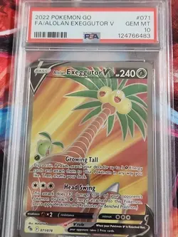Pokemon Go 2022 Alolan Exeggutor v Full Art #071 PSA 10 - Image 2