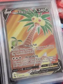 Pokemon Go 2022 Alolan Exeggutor v Full Art #071 PSA 10 - Image 5