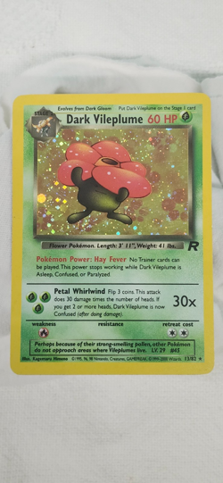 Pokemon Dark Vileplume 13/82 Team Rocket Holo Rare Unlimited 60 HP Wizards 2000 - Image 1
