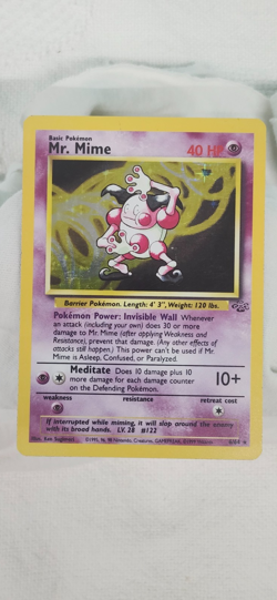 Pokemon TCG Mr. Mime Jungle 6/64 Holo Rare Unlimited 1999 Wizards 40 HP - Image 1