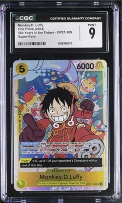 One Piece Monkey.D.Luffy OP07-109 500 Years in the Future CGC Mint 9 - Image 1