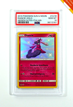 Pokemon PSA 10 Diancie #SV36 Destino Sfuggente Sole & Luna 2021 Italiano - Image 1