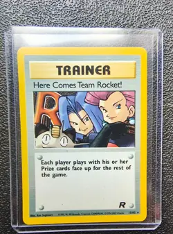 Pokemon TCG Team Rocket Holo Rare Card 15/82 Here Comes Team Rocket - NM - Image 1