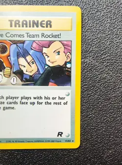 Pokemon TCG Team Rocket Holo Rare Card 15/82 Here Comes Team Rocket - NM - Image 5