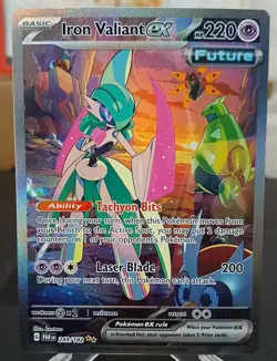 Pokemon TCG Iron Valiant EX Card 249/182 Paradox Rift SAR - Image 1