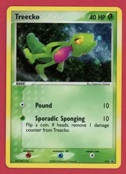 Treecko - 016 (EX Deck Tin) English Pokemon TCG Nintendo Holo - Dent - Image 1