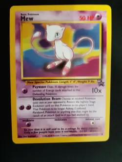 Mew #8 Black Star Promo Pokemon Card 1999 - 2000 Non holo NM - Image 1