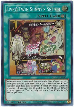 Yu-Gi-Oh! Live Twin Sunny's Snitch Super Rare 1st Edition DAMA-EN062 NM - Image 1