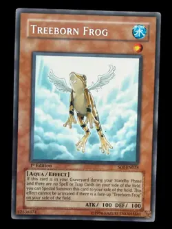 Treeborn Frog [1st Edition] SOI-EN025 YuGiOh Shadow of Infinity 2006 Rare LP - Image 1