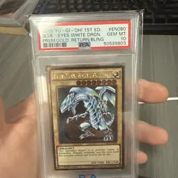 2015 Yu-Gi-Oh! Blue-Eyes White Dragon Ultra Gold Rare PGL2-EN080 PSA 10 GEM MINT - Image 1