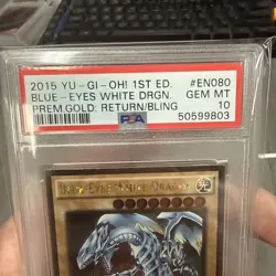 2015 Yu-Gi-Oh! Blue-Eyes White Dragon Ultra Gold Rare PGL2-EN080 PSA 10 GEM MINT - Image 2