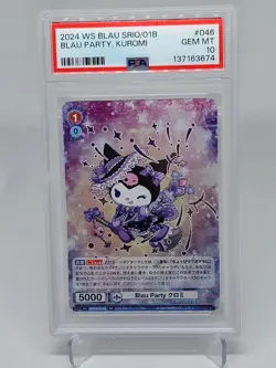 Kuromi -Blau Party Sanrio Charac Weiss Schwarz JP SRIO/01B-046 RR PSA GM/MT 10 - Image 1