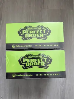 Pokemon TCG Mega Evolution Perfect Order Pokemon Center Elite Trainer Box ETB x2 - Image 3