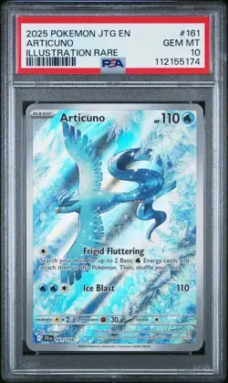 2025 POKEMON JTG EN-JOURNEY TOGETHER ILLUSTRATION RARE #161 ARTICUNO PSA 10 - Image 1