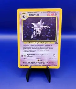 MISCUT BACK Haunter 6/62 Holo Fossil Set Pokemon Card TCG WOTC 1999 Error Card - Image 1