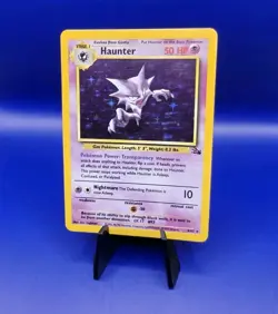 MISCUT BACK Haunter 6/62 Holo Fossil Set Pokemon Card TCG WOTC 1999 Error Card - Image 2