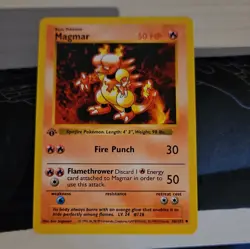 Magmar & Staryy Shadowless 1st Edition Base Set Pokemon Cards - VINTAGE - RARE - Image 4