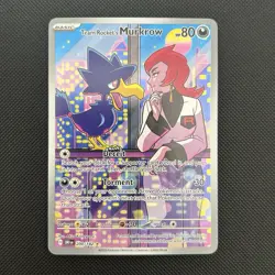 Pokemon Cards Team Rocket's Murkrow 200/182 Destined Rivals Illustration Rare NM - Image 2