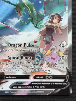 Pokemon TCG Rayquaza V Evolving Skies Holo Ultra Rare Card 194/203 - Image 2