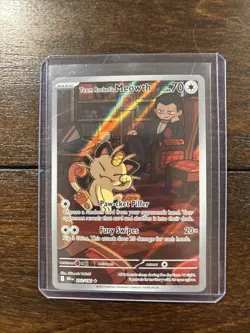 Pokemon TCG Team Rockets Meowth Card 203/182 Destined Rivals - Image 1