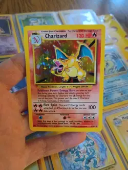 Original 102 Pokemon Cards 1998 [NM-LP] 100% Complete Set w/Holo Charizard+Packs - Image 1