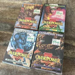 1995 Marvel Overpower Card Game New Sealed Four Games - Image 1