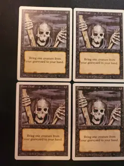 4x Raise Dead Revised Edition 3ed NM Playset Magic The Gathering White Boarder - Image 2