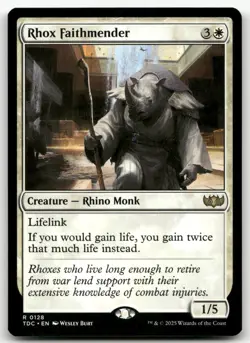 Rhox Faithmender #128 (NM) Tarkir Dragonstorm TDC Magic MTG - Image 1