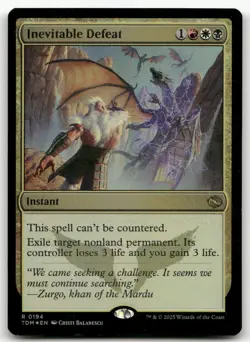 Inevitable Defeat #194 (Foil) (NM) Tarkir Dragonstorm TDM Magic MTG - Image 1
