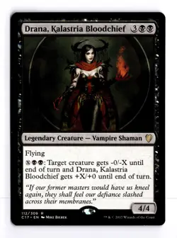 Drana, Kalastria Bloodchief 112 Commander 2017 R MTG LP - Image 1