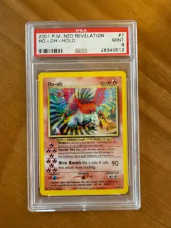 2001 Pokemon Neo Revelation Ho-Oh Holo PSA 9 #7 - Image 1