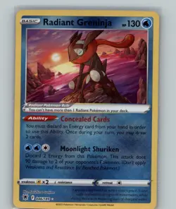 Radiant Greninja 046/189 Astral Radiance Pokemon Card NM Holo Rare - Image 1