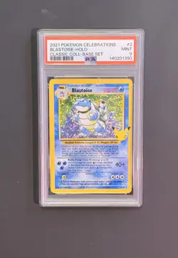 Graded Pokemon Card - 2021 Blastoise Classic Collection Holo PSA #2/102 - Image 1