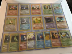 Pokemon TCG Base Set Shadowless Collection of 18 Cards - Conditions Listed - Image 1