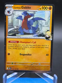 Pokemon Destined Rivals Cosmo Holo 103/182 Cynthia's Gabite Premium Collection - Image 1