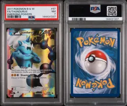 2011 POKEMON BLACK & WHITE EMERGING POWERS #97 FULL ART/THUNDURUS PSA 7 - Image 3